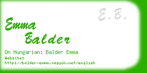 emma balder business card
